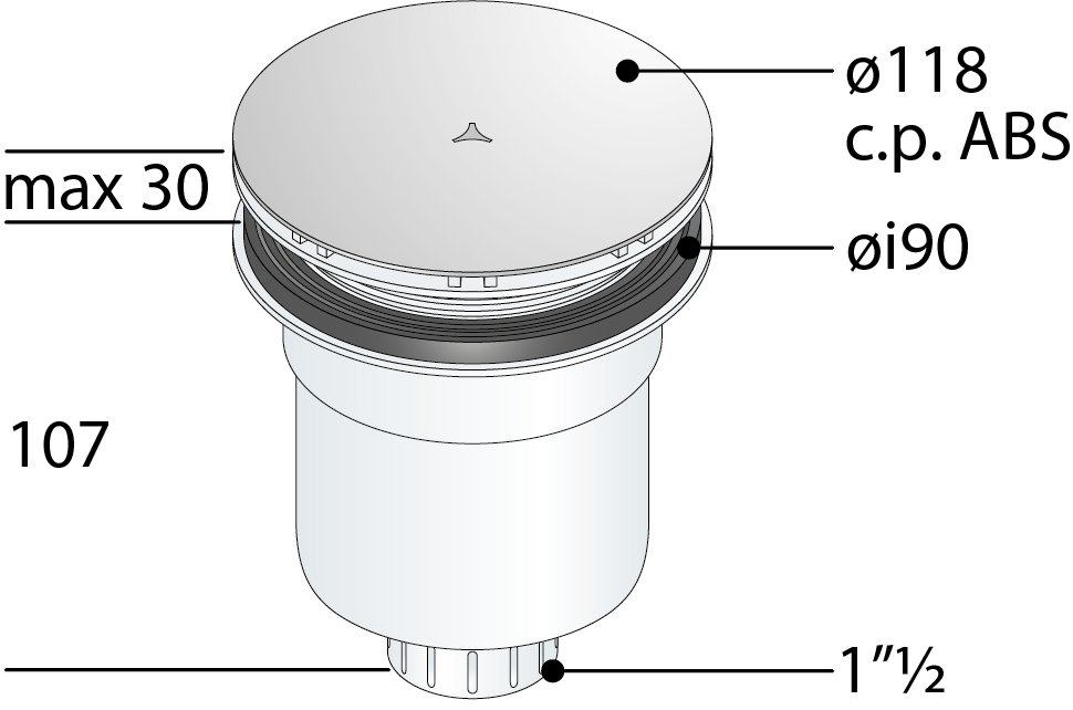 OMP set per piatto doccia piletta e sifone